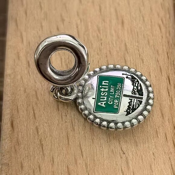 Pandora Austin City Limits Vintage Austin Texas Sign Pop Charm, S925 Silver - Picture 3 of 4